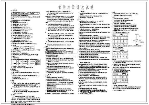 某地钢结构高层建筑设计总说明书及符号说明-图一