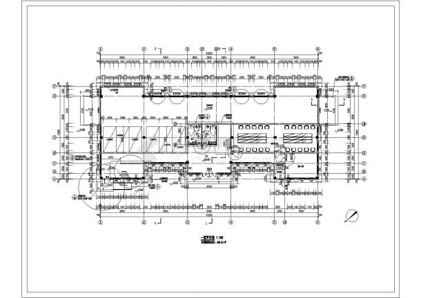 某地3层框架结构小型公交场站管理用房建筑方案图-图二