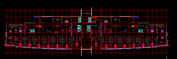 [某医院九层住院楼建筑CAD施工设计平面图纸-图二