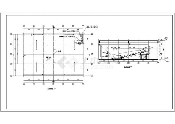 郑州1层框架结构新天地电影院建筑施工图-图二