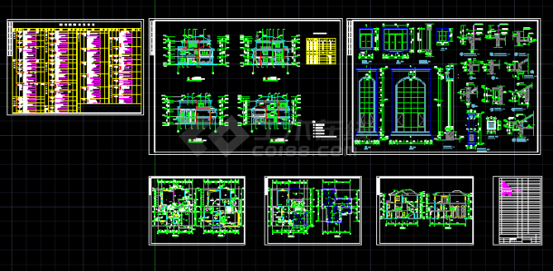 3层独栋别墅建筑设计CAD施工方案图-图一