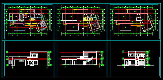 现代别墅建筑设计CAD方案带效果图_图1