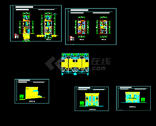 重庆汇景台二期别墅区建筑CAD方案设计图-图二