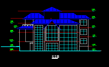 某别墅建筑设计施工CAD方案全套图纸带效果图-图二
