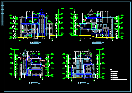 碧水天源别墅建筑设计施工CAD(总图)带效果-图二
