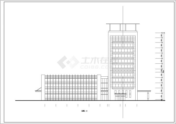 武陟县某地十二层框架结构综合医院建筑设计方案图纸-图一