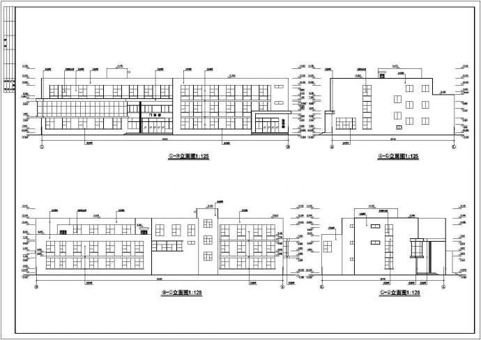 某医院三层框架结构门诊楼建筑设计方案图纸_图1