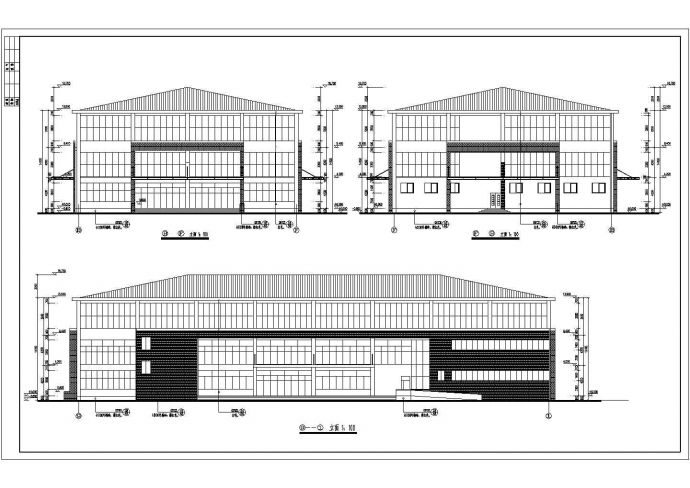 某地三层框架结构学生食堂建筑设计方案图纸_图1