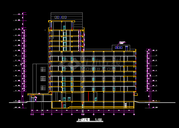 青岛火车站全套建筑施工CAD设计方案图纸-图二