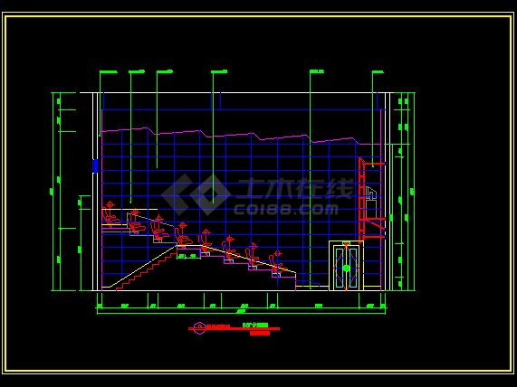 大型电影院建筑施工CAD设计图纸-图二