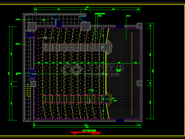 大型电影院全套建筑施工CAD设计图纸-图二