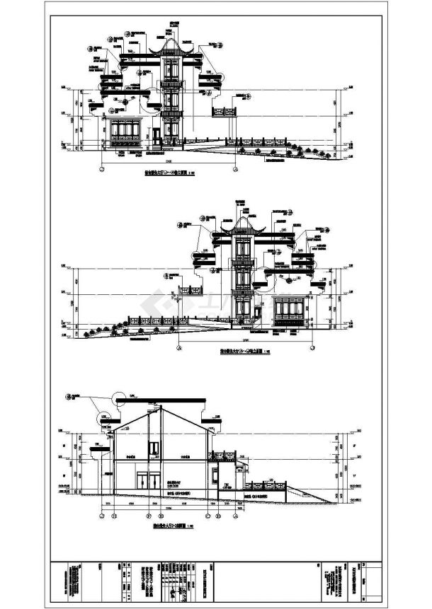 某地区地上三层框架结构殡仪馆建筑结构施工图-图二