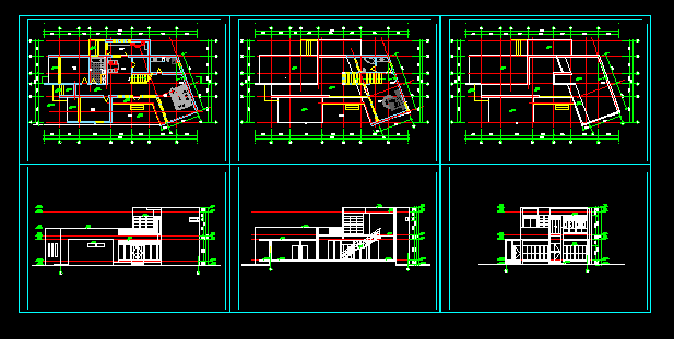 现代别墅建筑设计施工CAD方案带效果图_图1