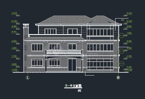 某单体别墅建筑设计CAD详情全套图-图二