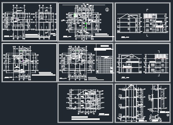 某单栋别墅建筑设计CAD详情施工图_图1