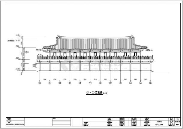 某地二层砖混结构大庙建筑设计方案图-图二