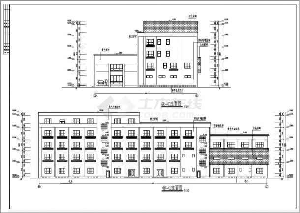 某地区五层框架结构宾馆建筑设计施工图-图二