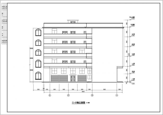 某五层框架结构行政办公楼建筑设计施工图_图1