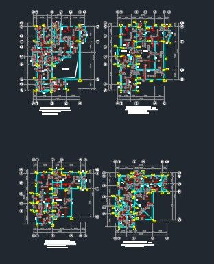 三层别墅扩出图带结构模型设计CAD详图-图二