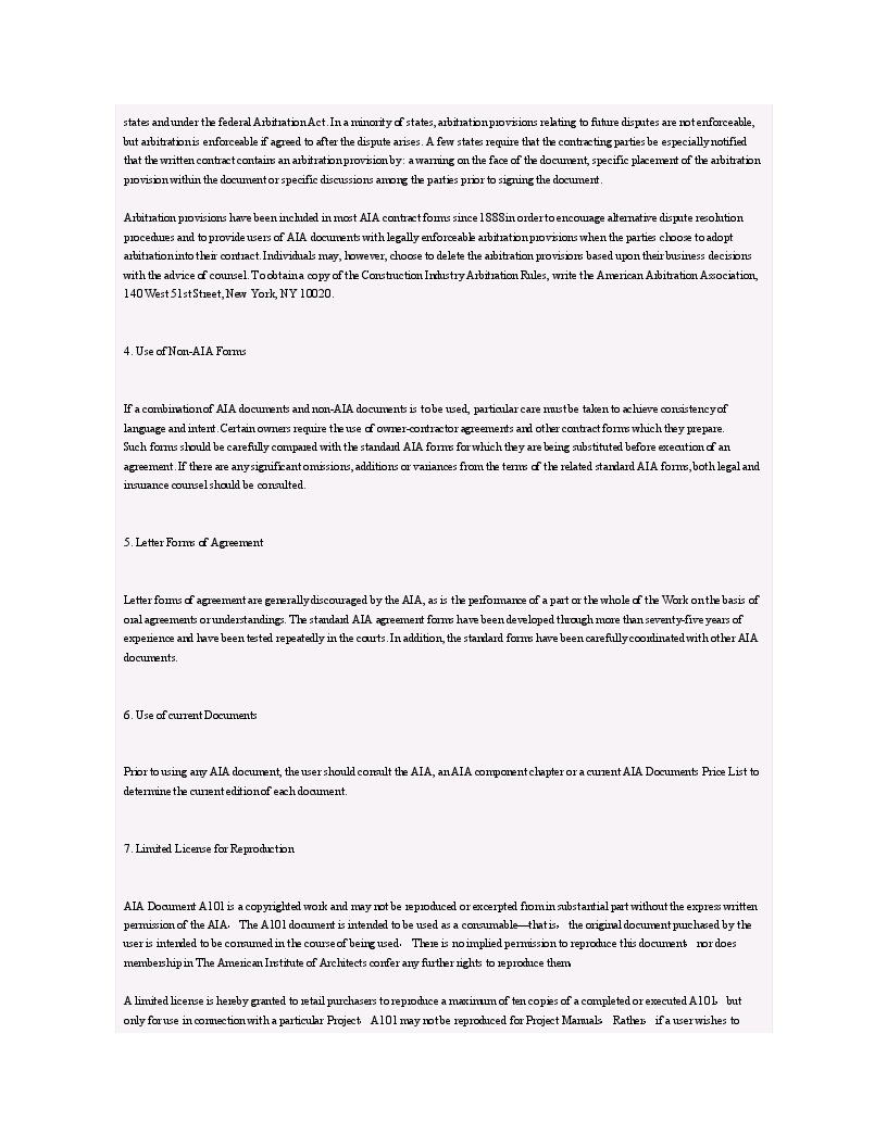 AIA Document A101（1987）Standard Form of Agreement-图二