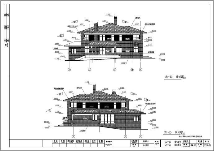 某地三层框架结构私人别墅建筑设计施工图纸_图1