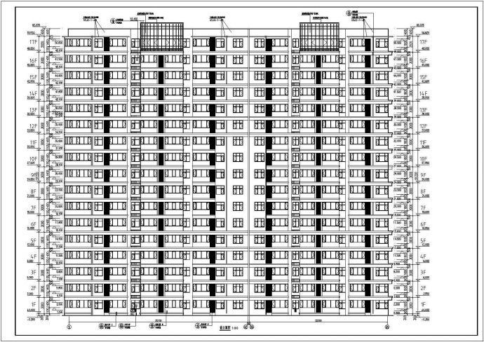 内蒙古某地17层剪力墙结构住宅建筑设计施工图纸_图1