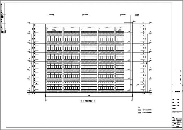 某地6层框架结构厂房建筑设计施工图-图一