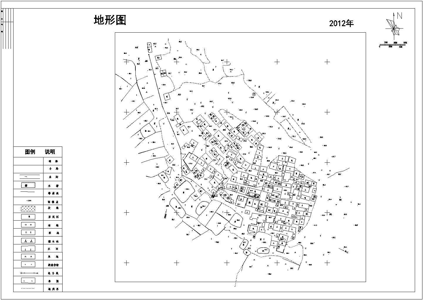 广西新农村规划某庄规划方案平面图