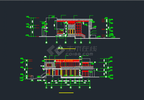 某别墅建筑施工方案设计CAD详情图纸-图二