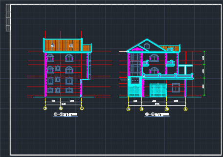 某高档别墅建筑设计CAD详图图纸-图二