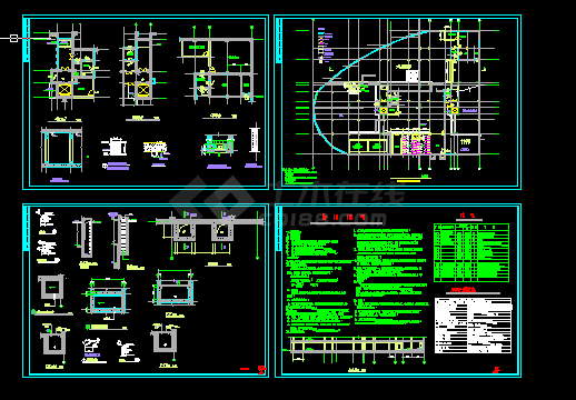 地下室人防建筑施工设计全套CAD图纸-图一