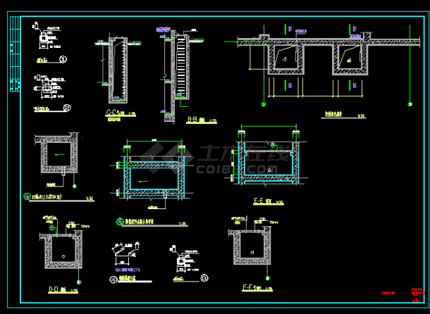 地下室人防建筑施工设计全套CAD图纸-图二