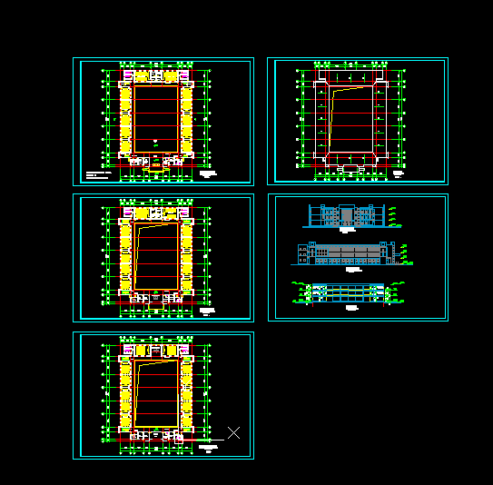 某所学校的32个班中学方案CAD设计图_图1