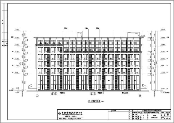 某企业五层框架结构办公楼建筑设计方案图纸-图一