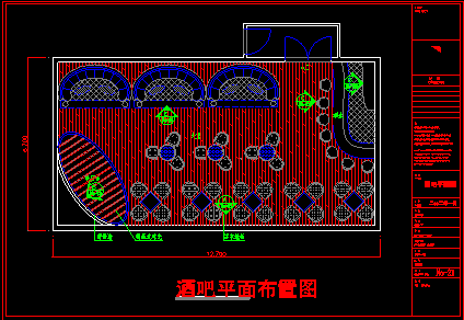 某酒吧建筑设计CAD方案平面施工图-图二