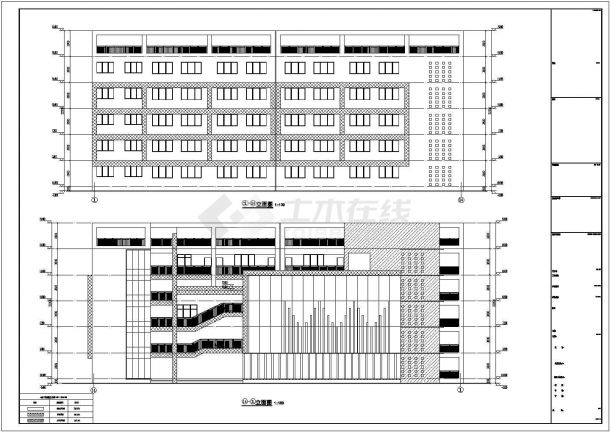 某学校地上五层框架结构教学楼建筑施工图-图一