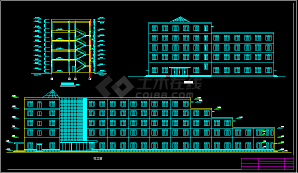 大型旅馆建筑设计施工CAD全套方案总图-图二