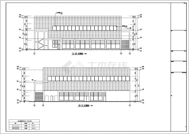 某学校轻钢结构食堂建筑设计施工图-图一