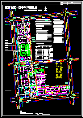 某城市一所学校的规划图CAD图纸-图一