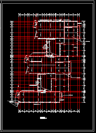 某学校高中餐厅的CAD施工设计图纸-图二