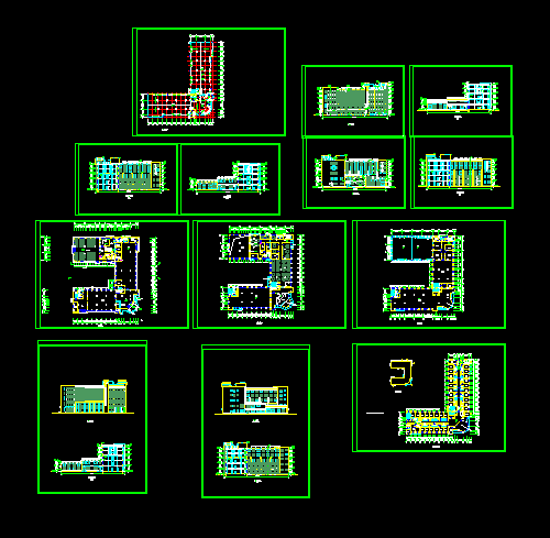 某综合楼建筑施工设计CAD方案全套图_图1
