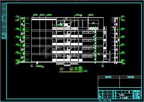 综合楼建筑施工设计CAD全套方案图-图二