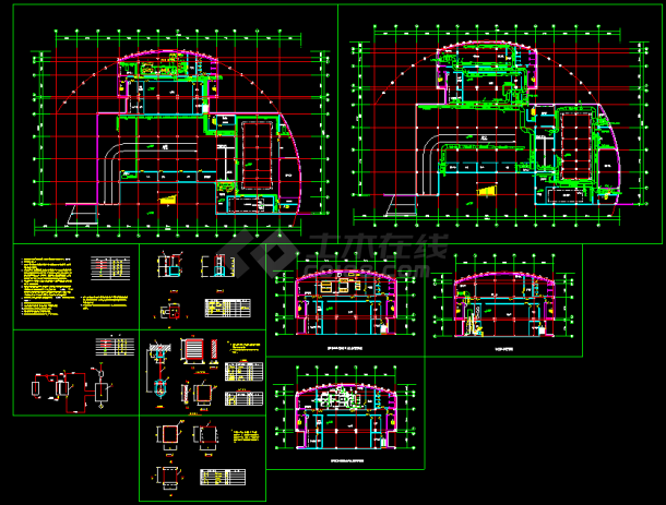 某住宅地下室中央空调全套CAD平面设计施工图纸-图一