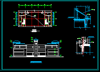 某学校艺术中心全套CAD建筑图图-图二