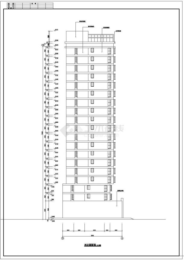 某小区19层商住楼建筑设计方案图-图二