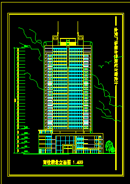 重庆金贸广场建筑施工CAD设计方案图带效果图-图二