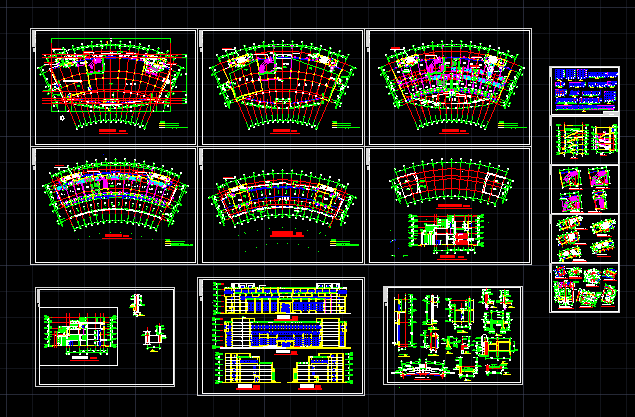 海濱酒店建筑CAD设计方案带效果图_图1