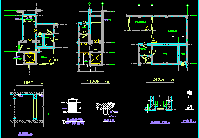 地下室人防建筑CAD设计施工图纸-图二