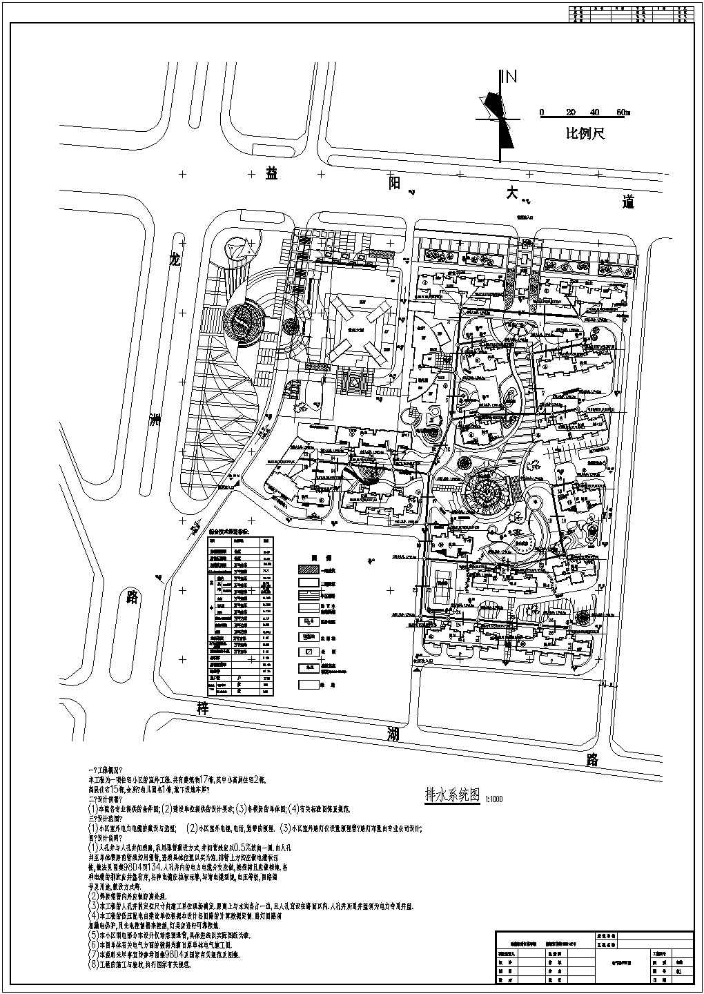 某高档住宅小区室外工程电气总平面图