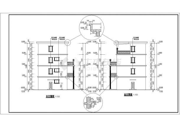 贵州某农村四层住宅楼建筑设计方案图纸-图一